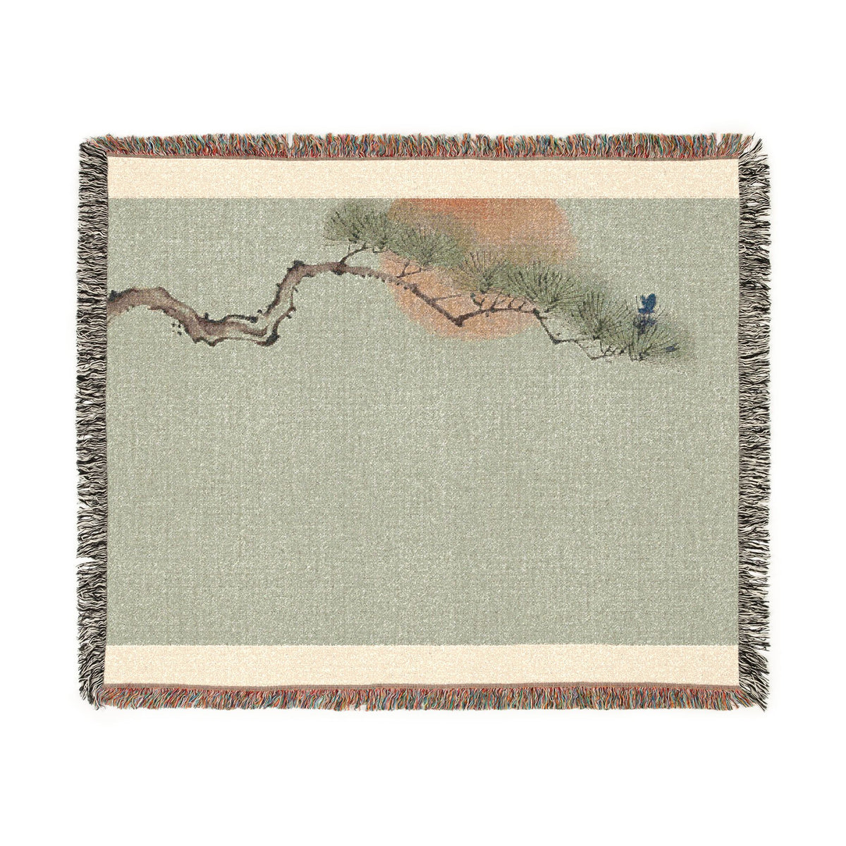 Pine & Sun Woven Throw, Soft Sage
