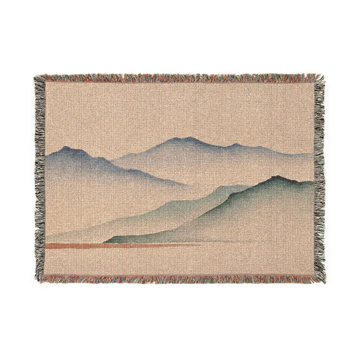 Misty Mountains Woven Throw, Warm Clay