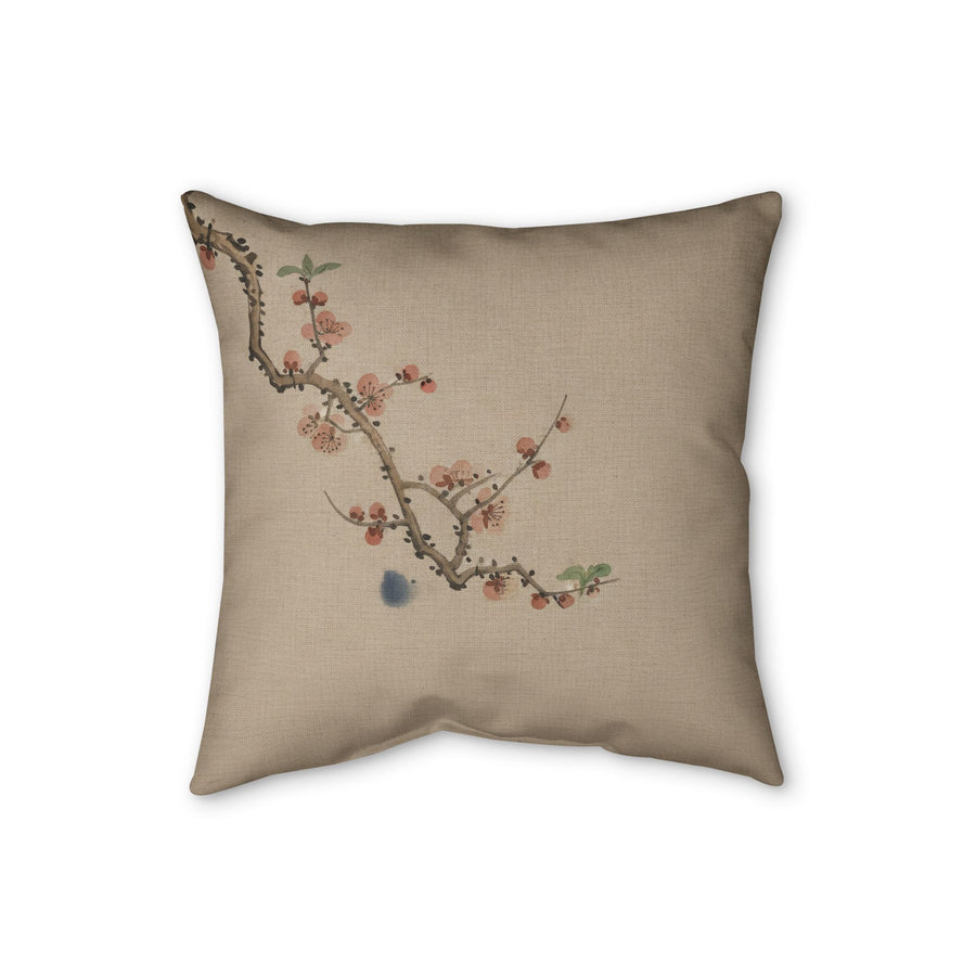 Plum Blossom Cushion, Natural Linen