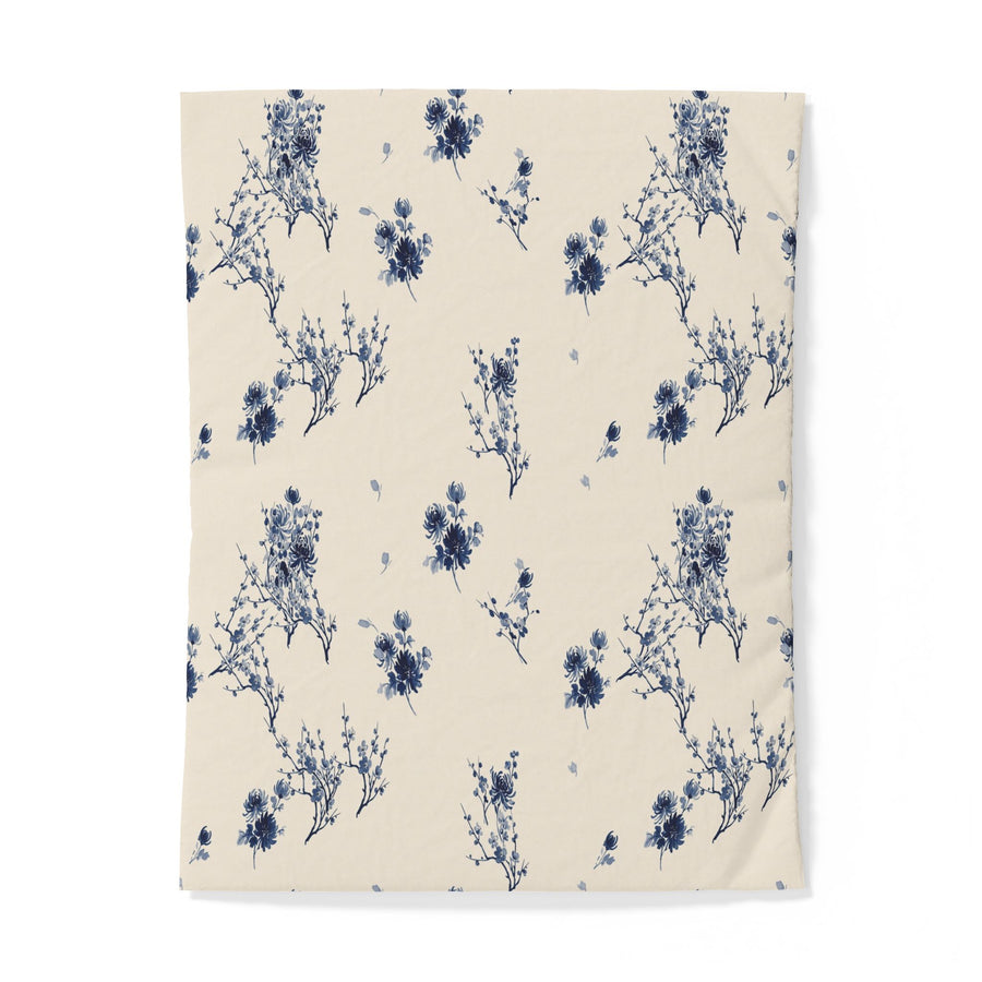 Indigo Bloom Cotton Duvet Cover