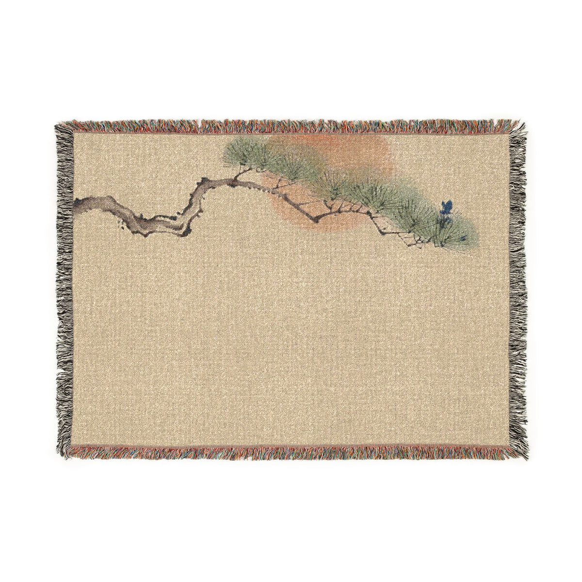 Pine & Sun Woven Throw, Natural Linen