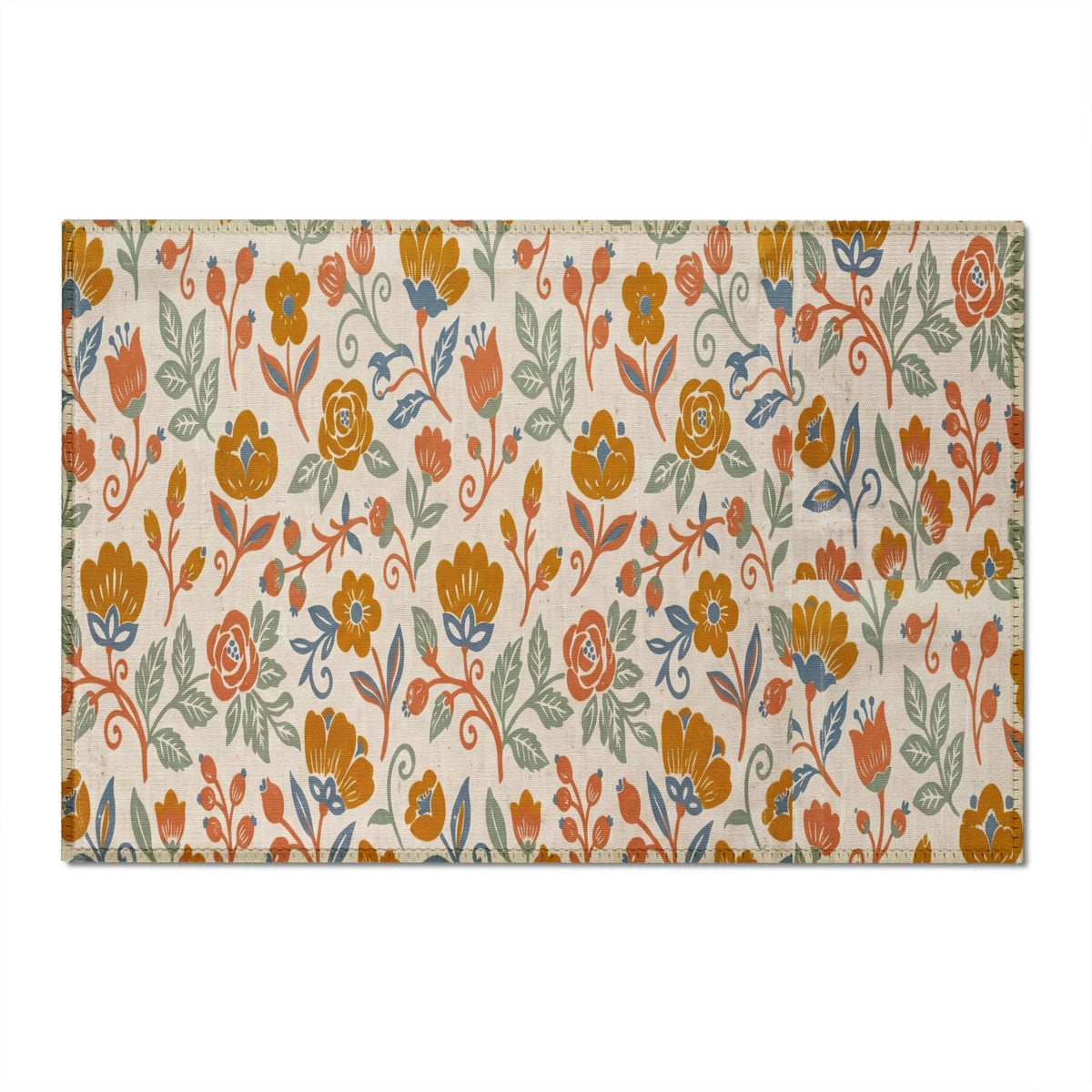 Nordic Folk Washable Chenille Rug — Japandi Washable Rug by Calm & Oak