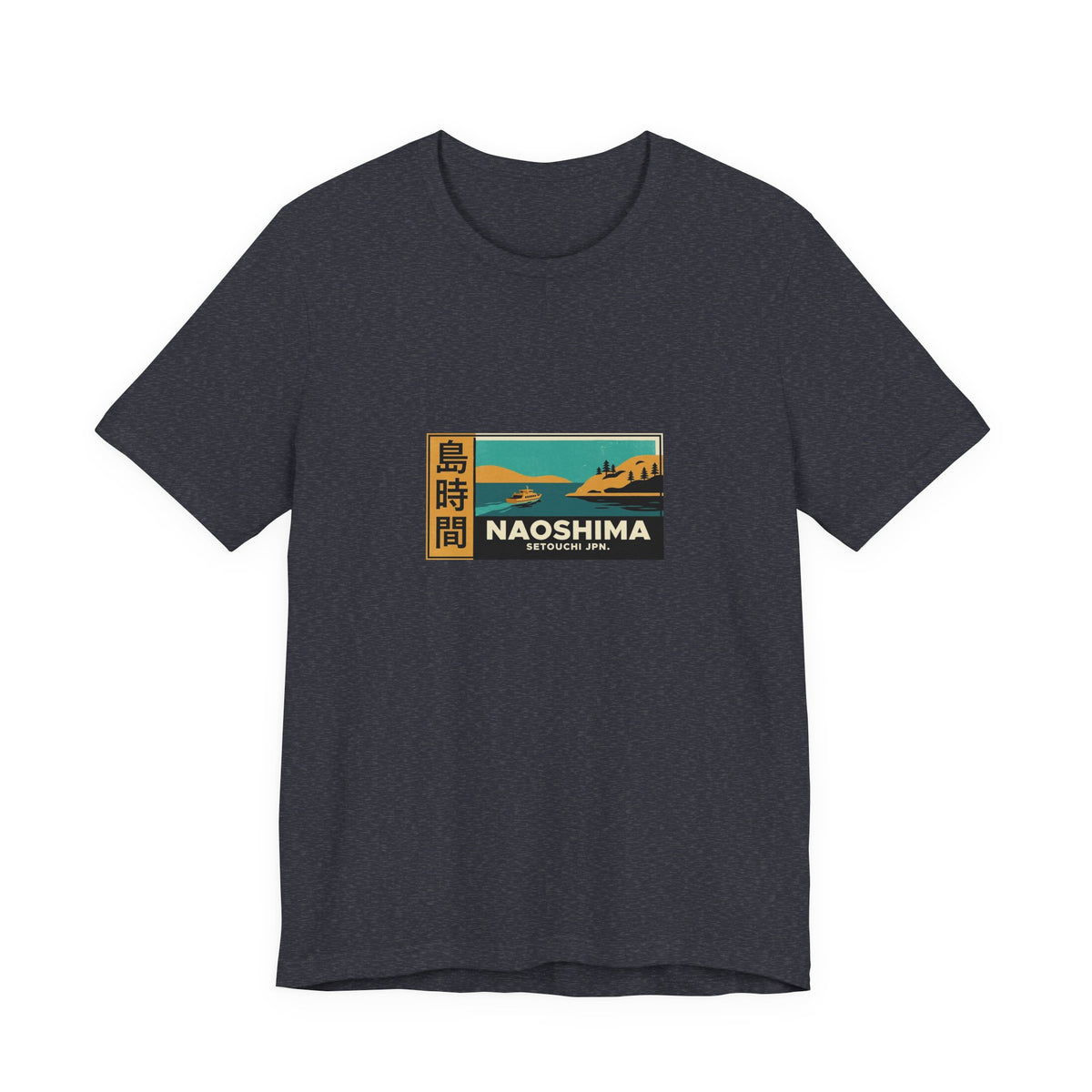 Naoshima Tee — Vintage Japanese Travel Poster Graphic T-Shirt | Calm & Oak