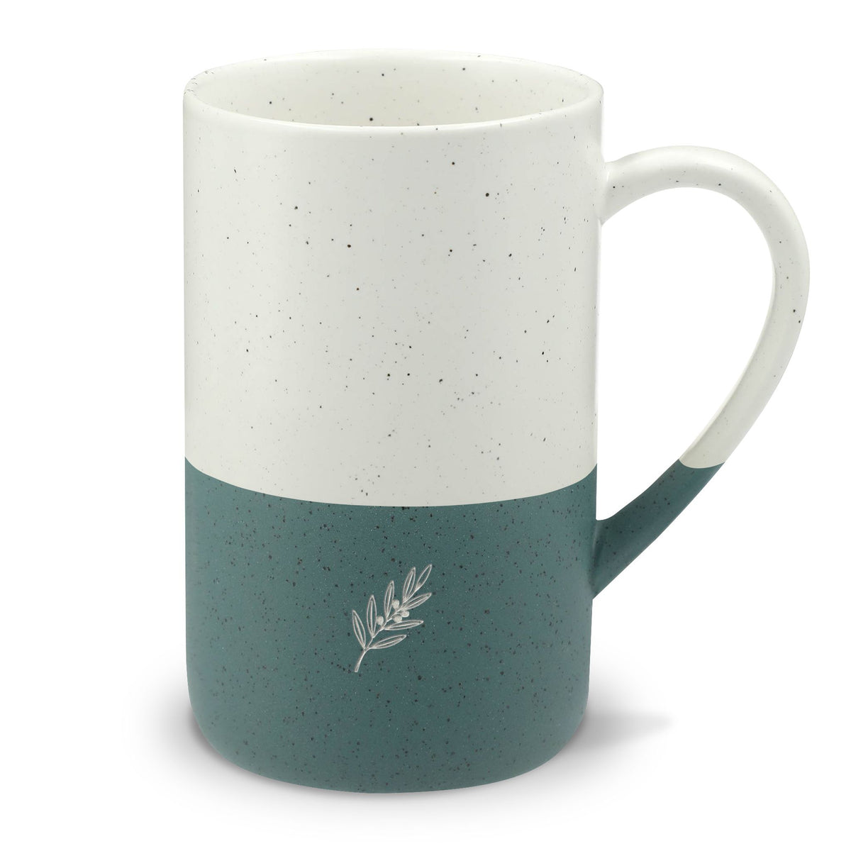 Olive Branch Engraved Stoneware Mug