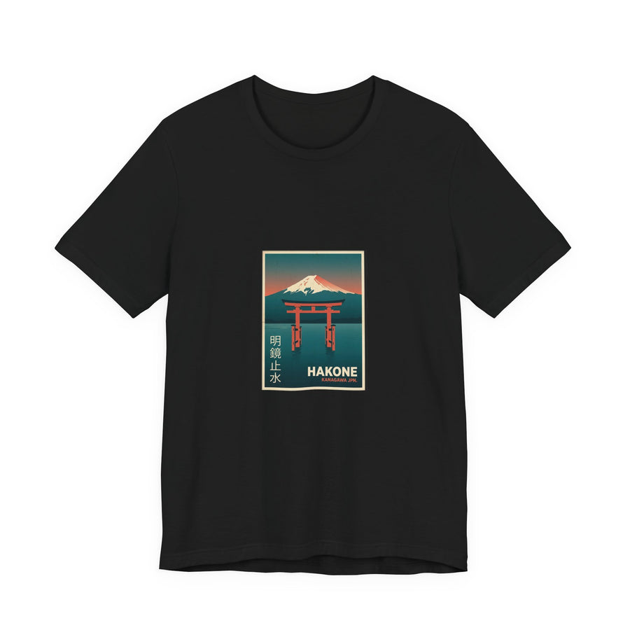 Hakone Tee — Vintage Japanese Travel Poster Graphic T-Shirt | Calm & Oak