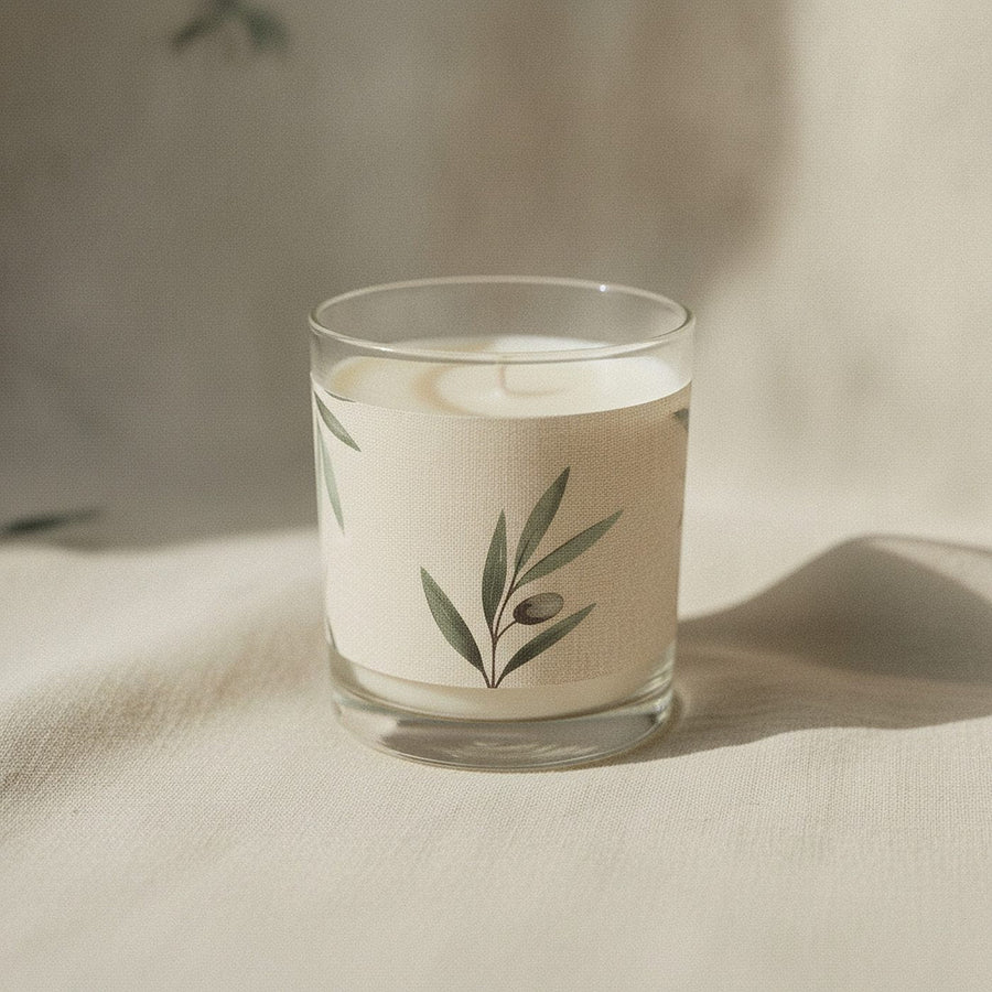 Olive Grove Scented Candle, Sage — styled 1