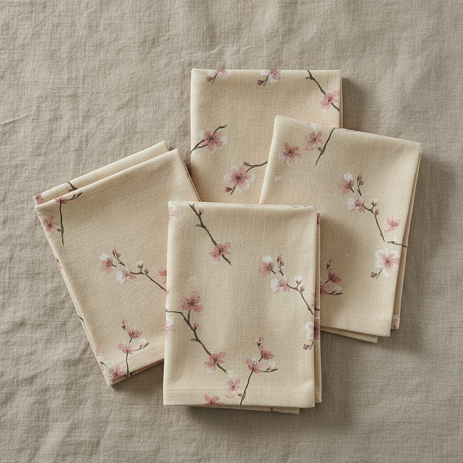 Sakura Cloth Napkins, Set of 4 — styled 1