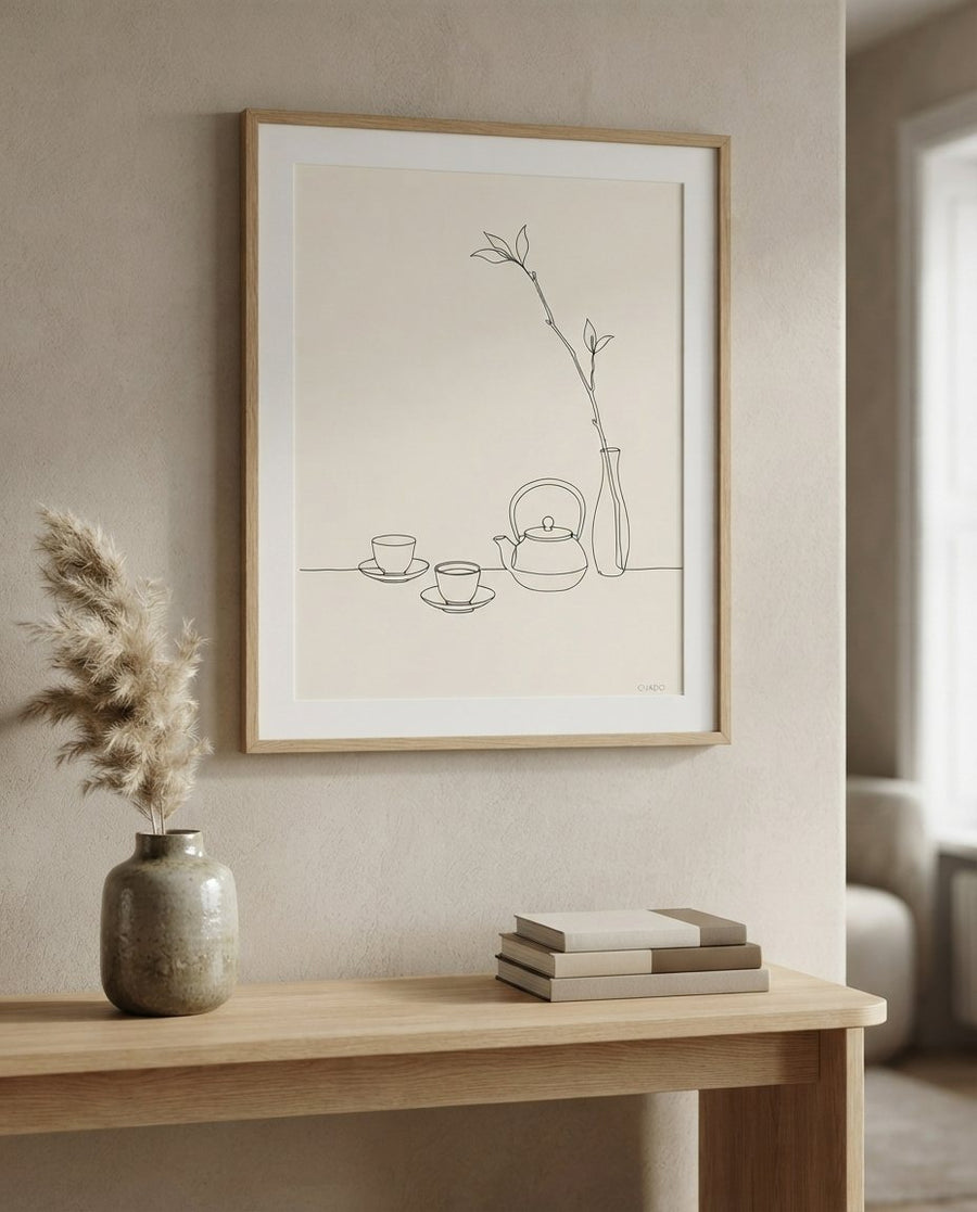 Chado — Japandi print in a room, scene 1