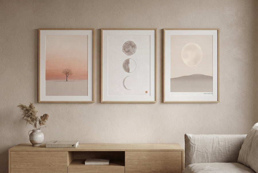 Landscape & Night — Gallery Set of 3 in a room, scene 1