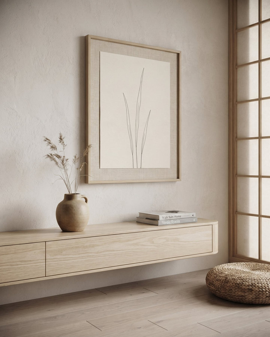 Wild Grass — Japandi print in a room, scene 1