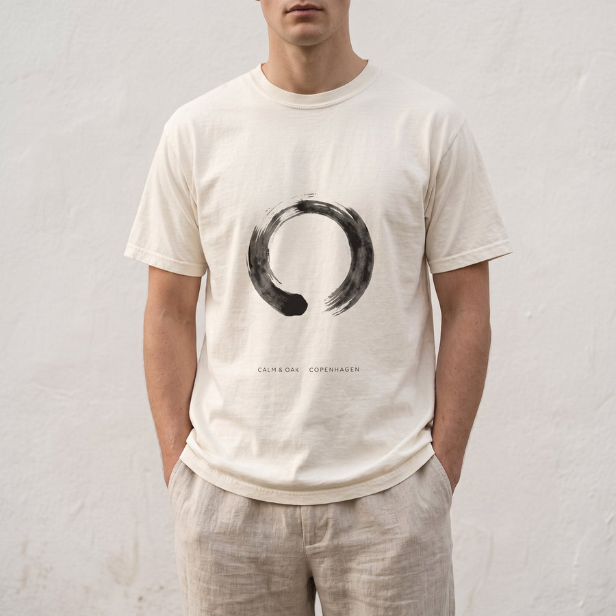 Ensō Ink Tee in a Japandi room — Japandi Tee by Calm & Oak