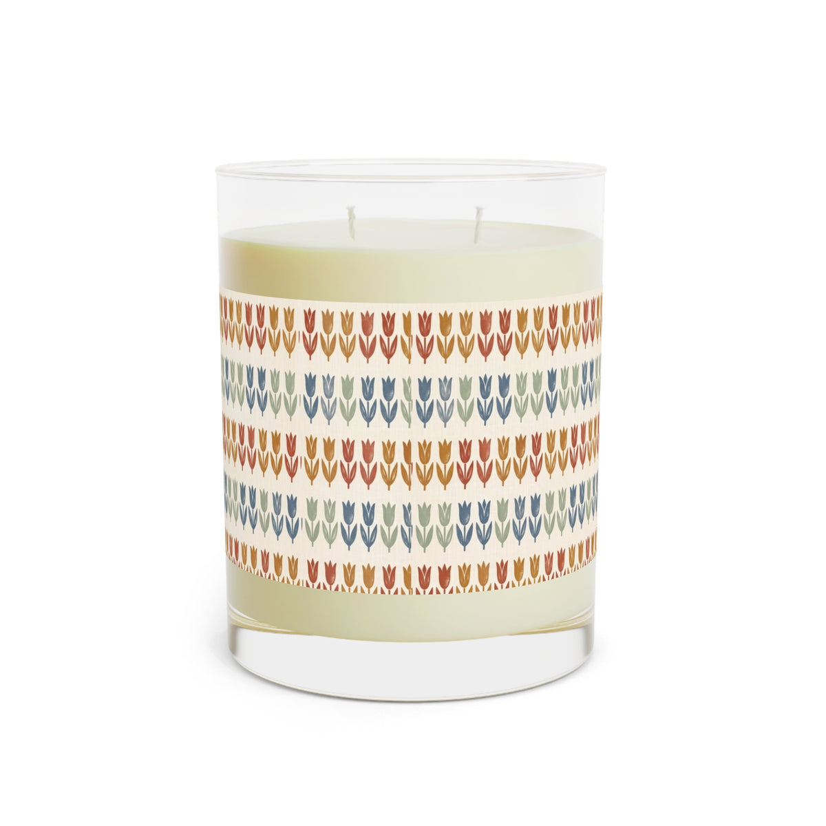 Tulip Market Scented Candle, Folk Tulip 11oz Glass Candle