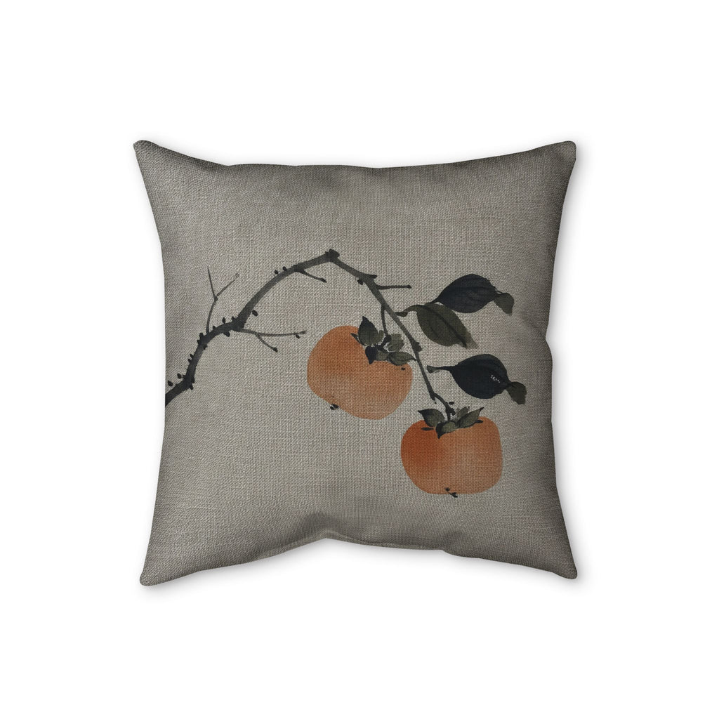 Persimmon Cushion, Natural Linen
