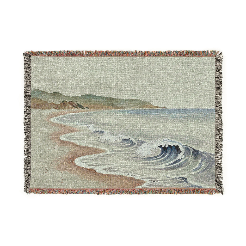 Quiet Shore Woven Throw, Soft Sage
