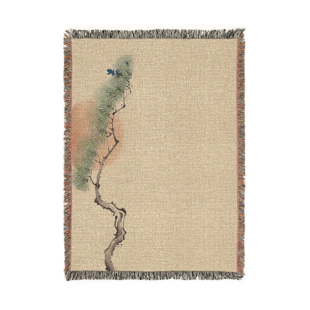 Pine & Sun Woven Throw, Natural Linen