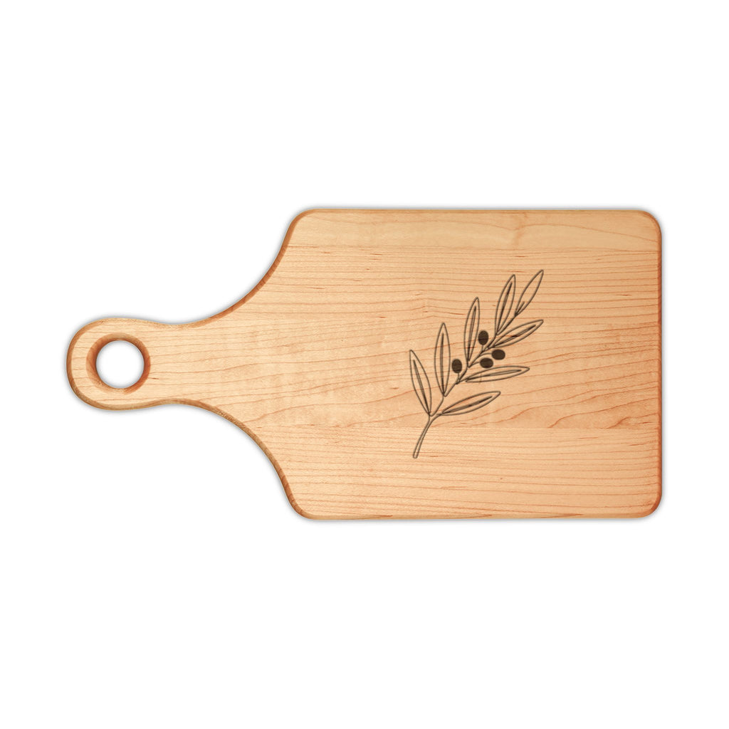 Olive Branch Engraved Wooden Board — engraved hardwood board by Calm & Oak