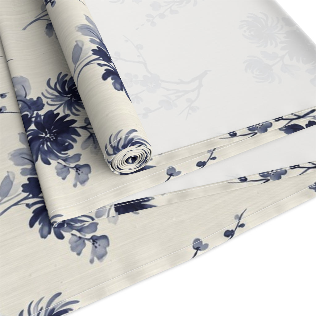 Indigo Bloom Table Runner