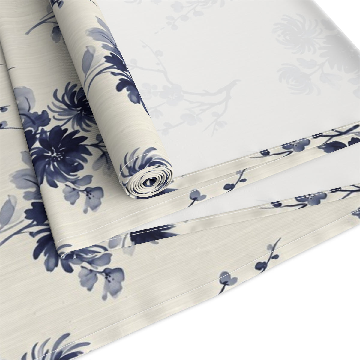 Indigo Bloom Table Runner