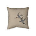 Swallows Cushion, Natural Linen