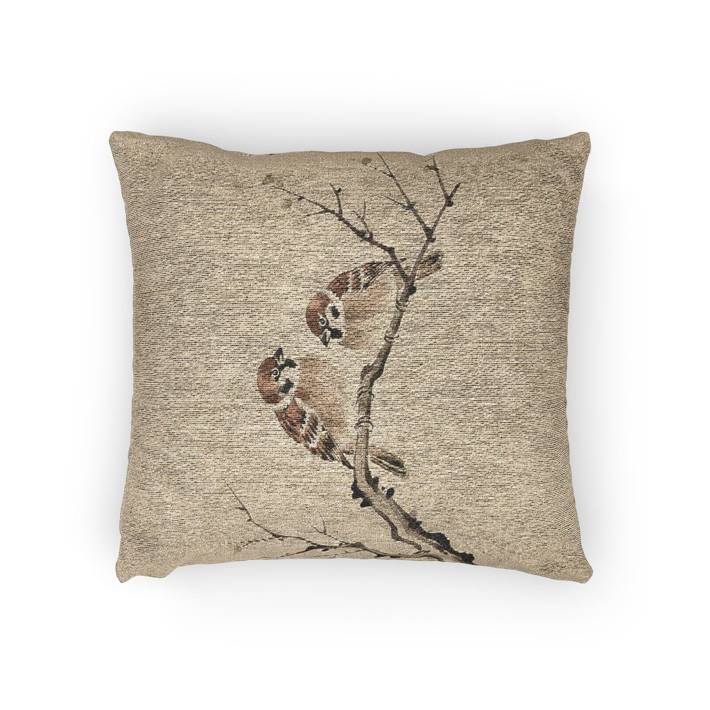 Sparrows Woven Cushion, Natural Linen