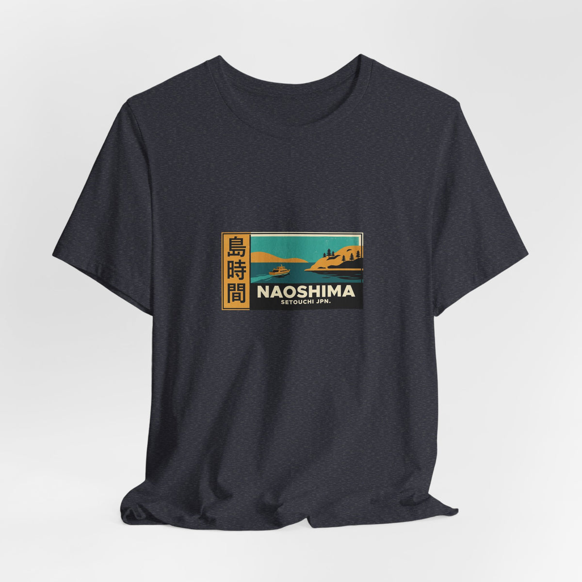 Naoshima Tee — Vintage Japanese Travel Poster Graphic T-Shirt | Calm & Oak