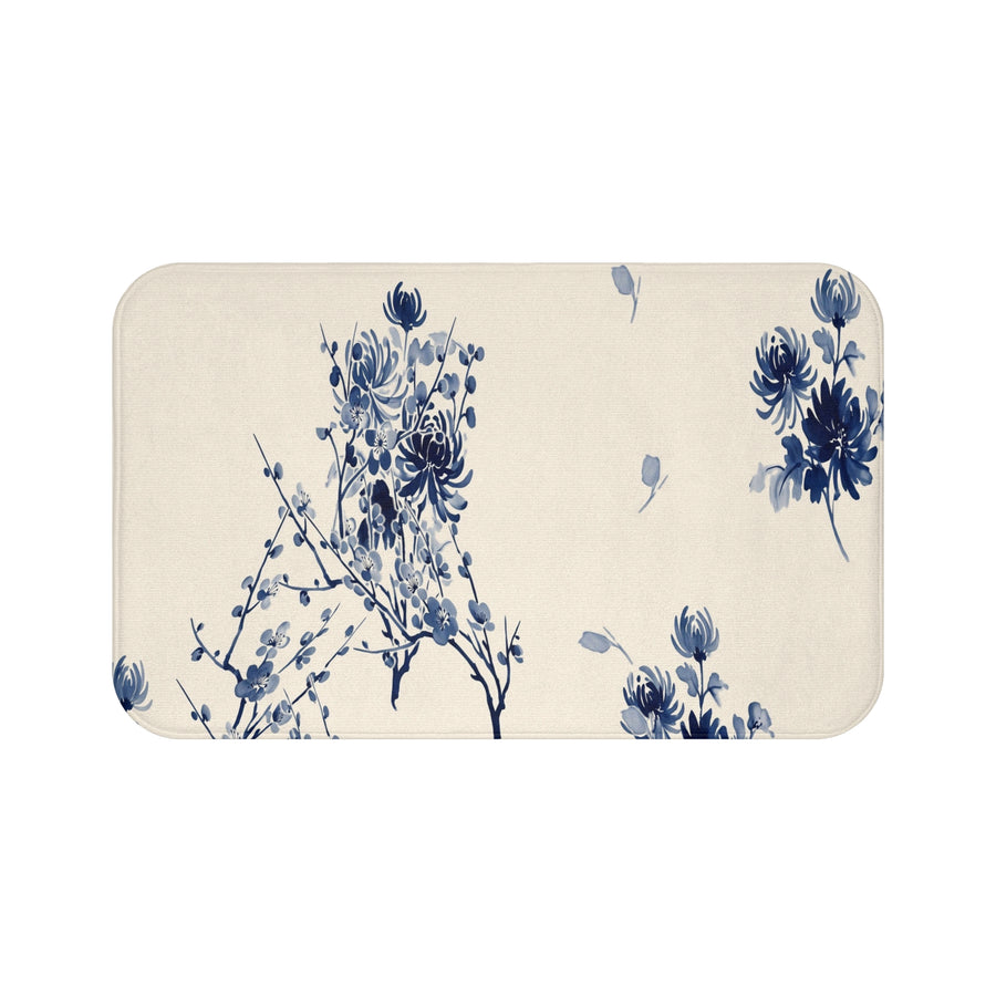Indigo Bloom Bath Mat