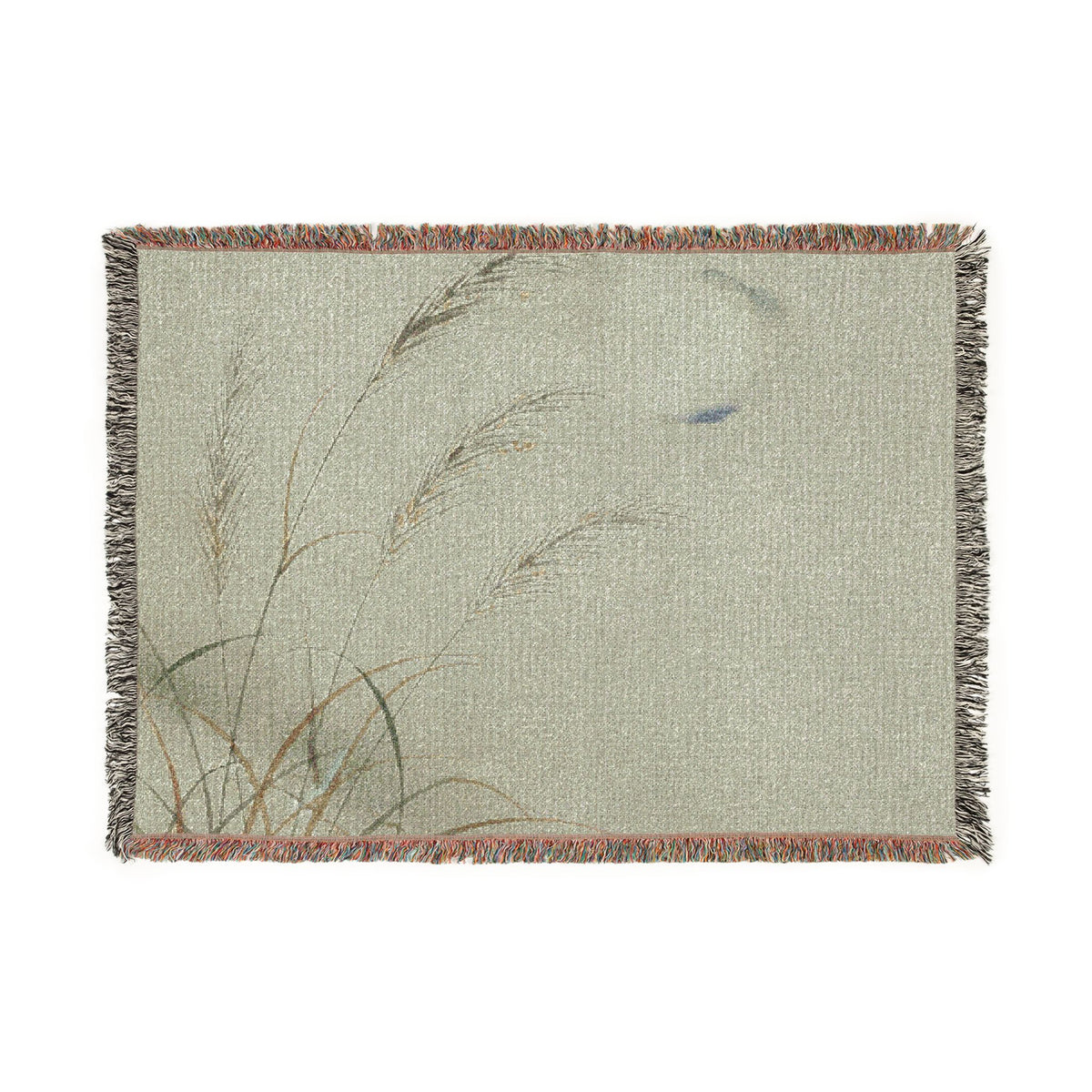 Susuki & Moon Woven Throw, Soft Sage