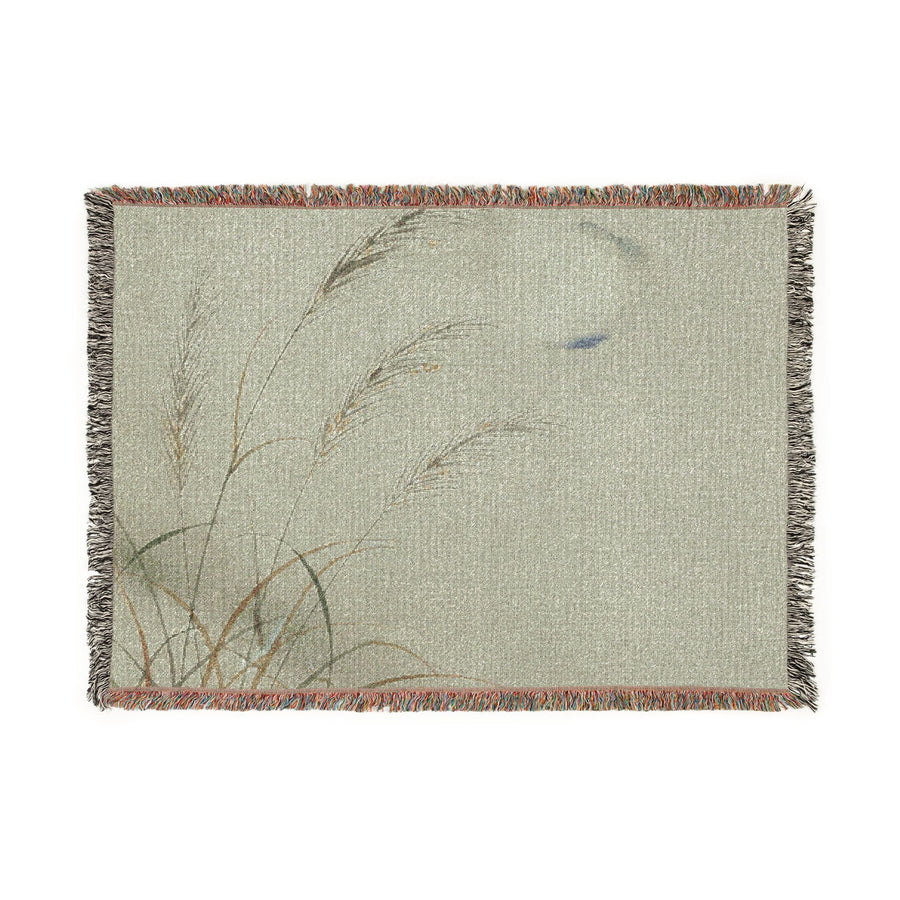 Susuki & Moon Woven Throw, Soft Sage