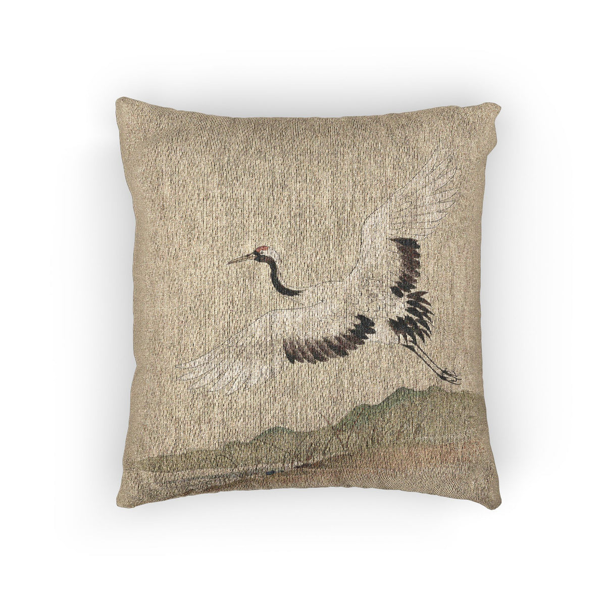 Crane Woven Cushion, Natural Linen