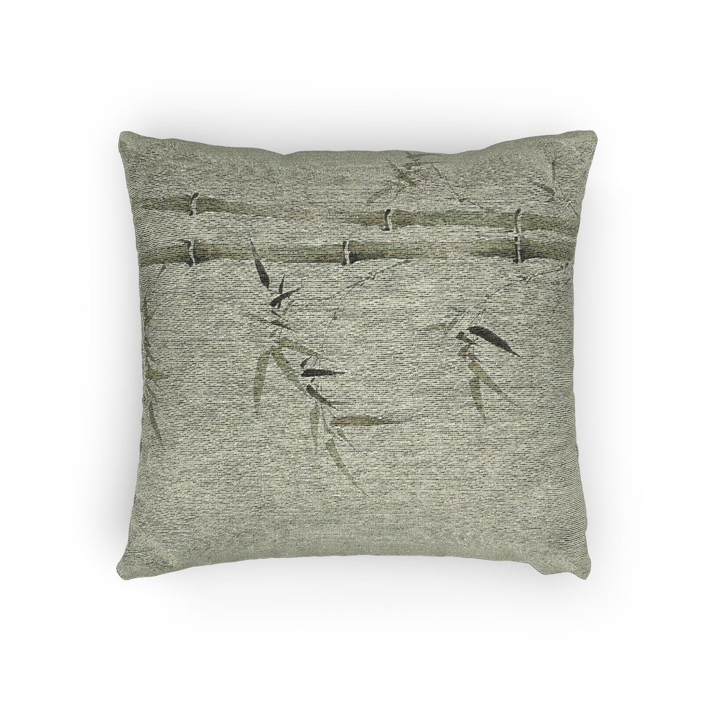 Bamboo Woven Cushion, Soft Sage