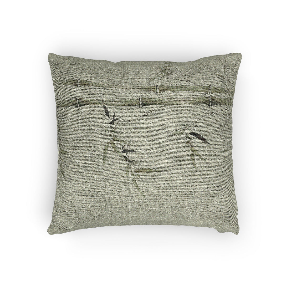 Bamboo Woven Cushion, Soft Sage