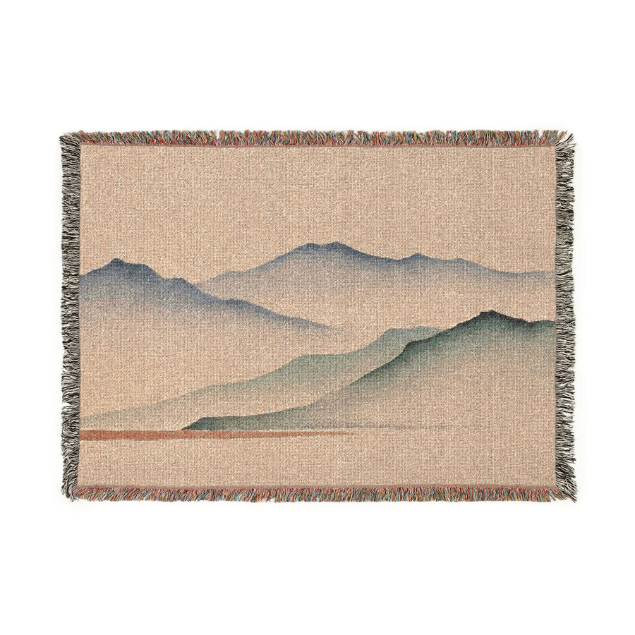 Misty Mountains Woven Throw, Warm Clay