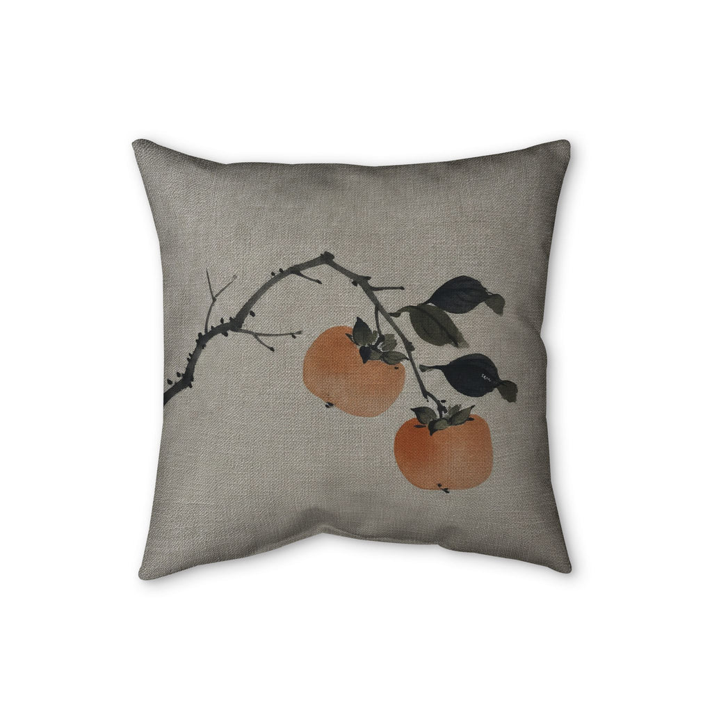 Persimmon Cushion, Natural Linen