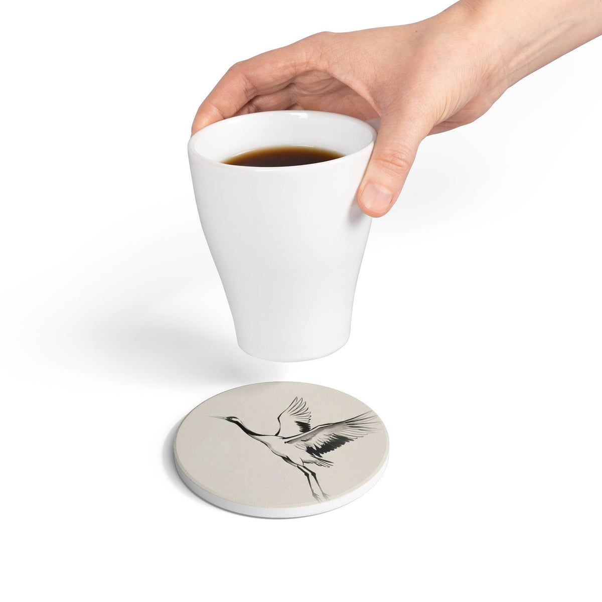 The Crane Ceramic Coaster