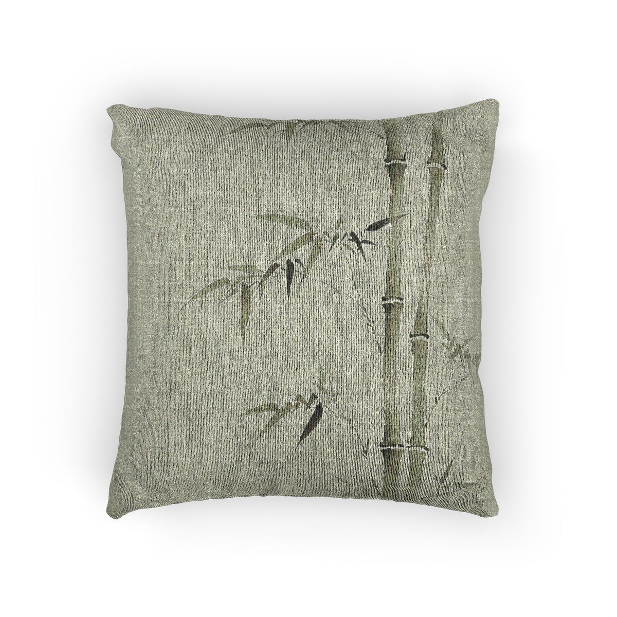 Bamboo Woven Cushion, Soft Sage