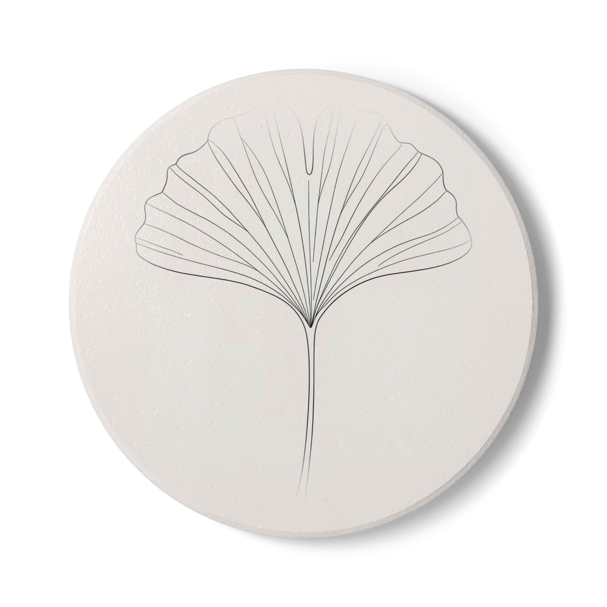 Ginkgo Ceramic Coaster — Japandi Ceramic Coaster by Calm & Oak