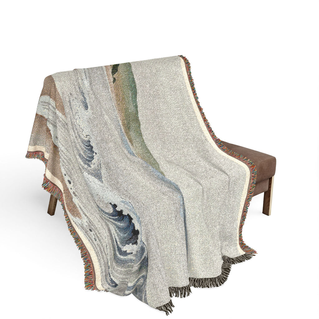 Quiet Shore Woven Throw, Natural Linen