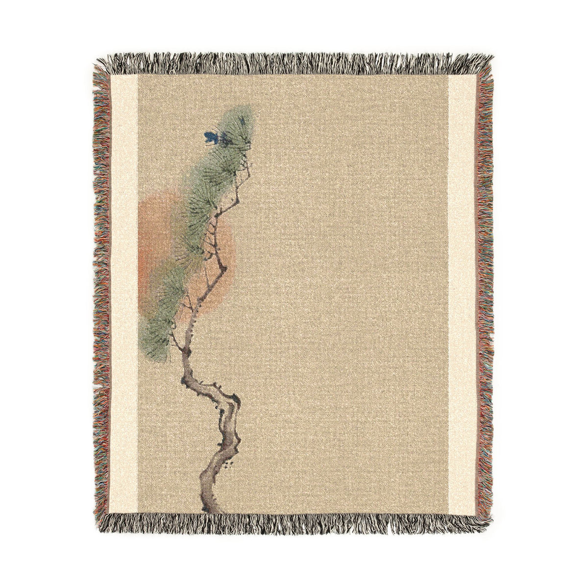 Pine & Sun Woven Throw, Natural Linen