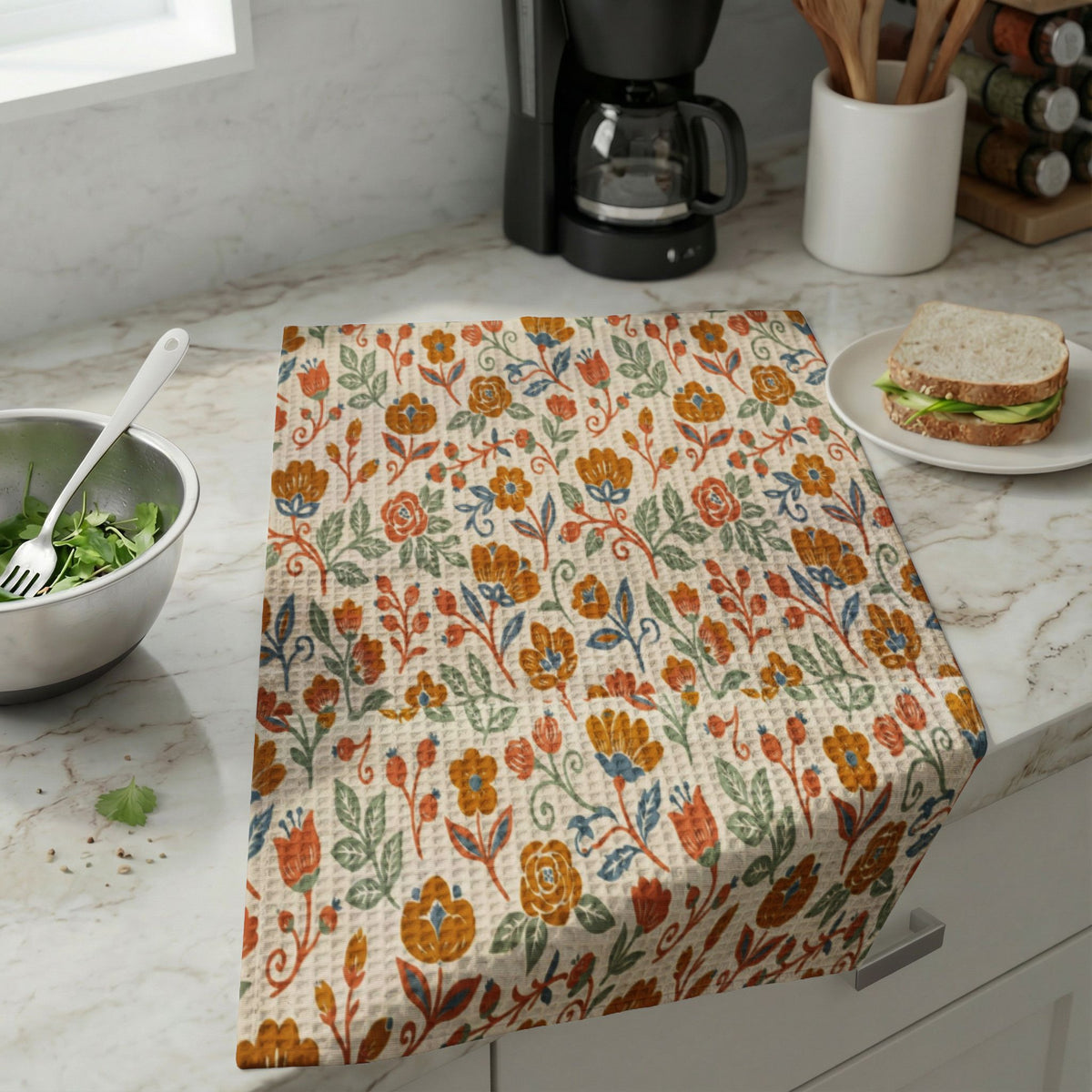 Nordic Folk Waffle Towel