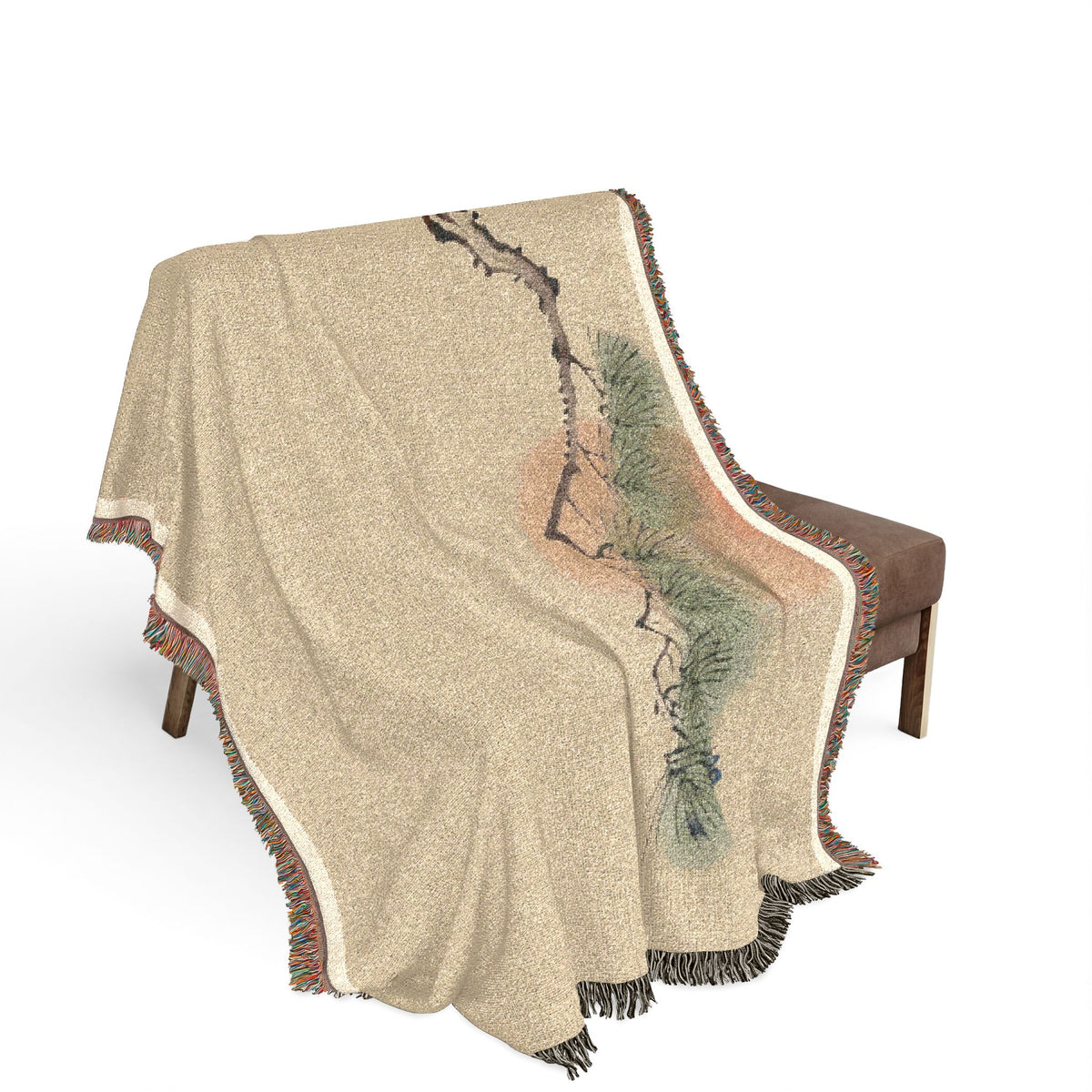 Pine & Sun Woven Throw, Natural Linen