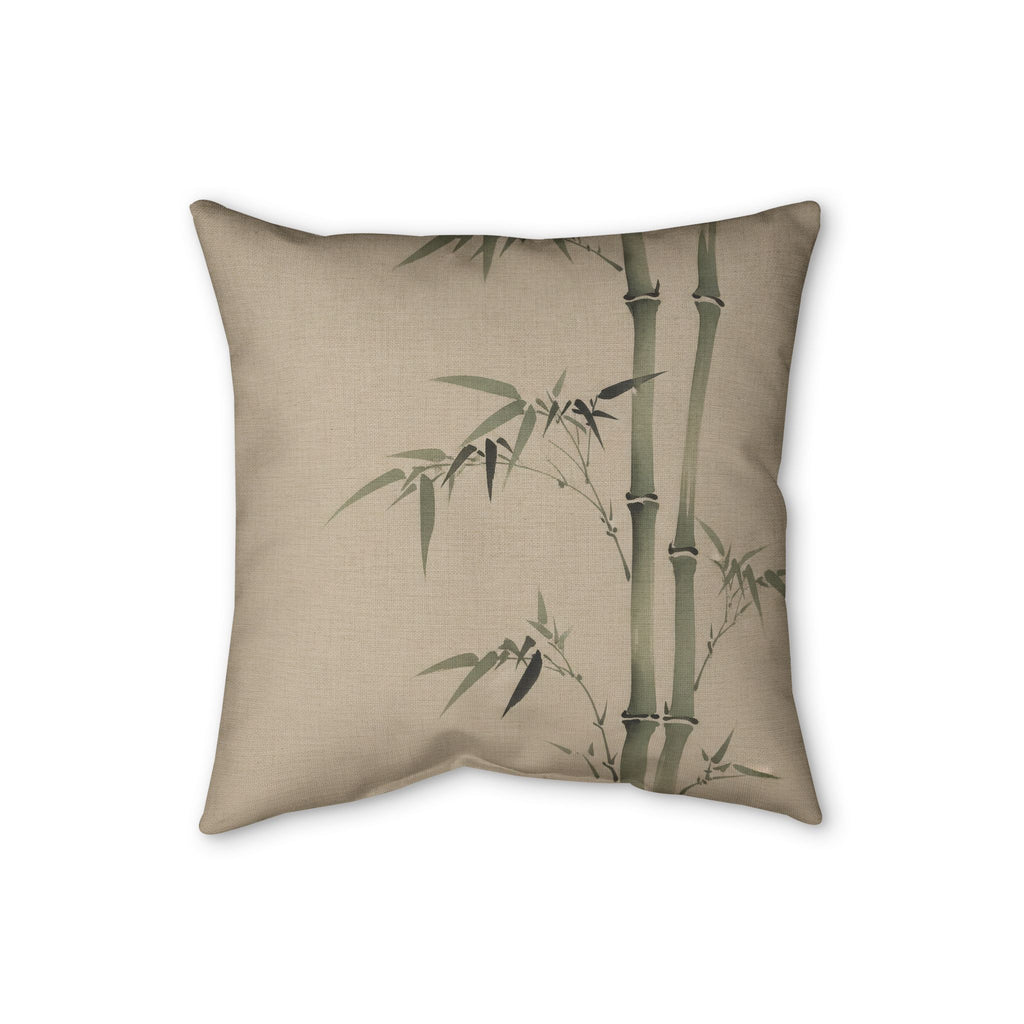 Bamboo Cushion, Natural Linen