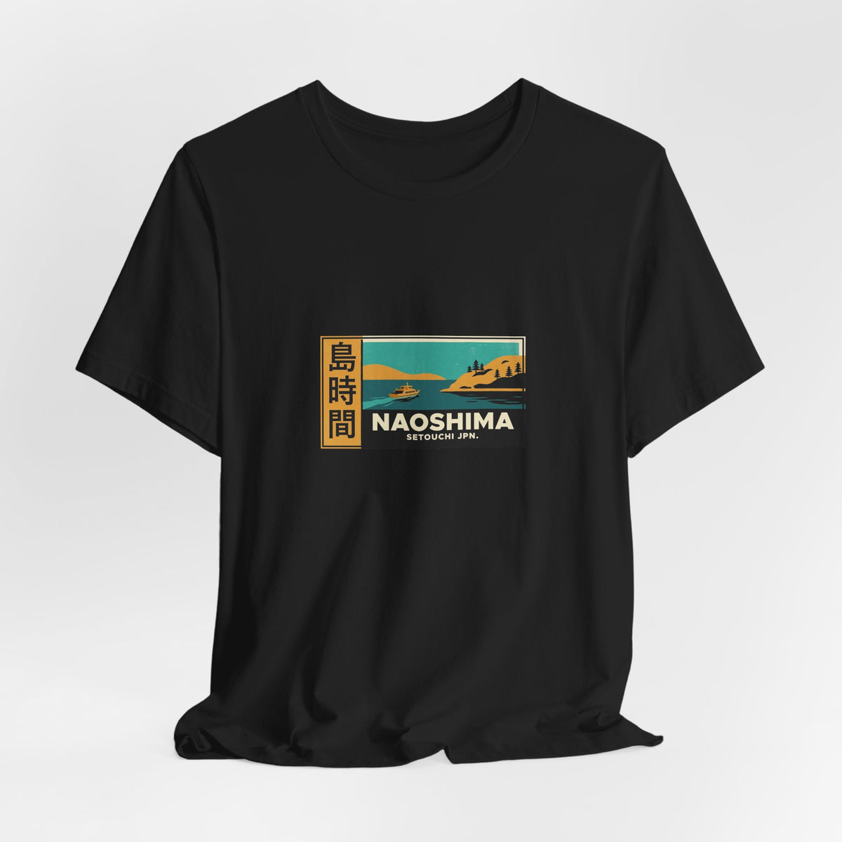 Naoshima Tee — Vintage Japanese Travel Poster Graphic T-Shirt | Calm & Oak
