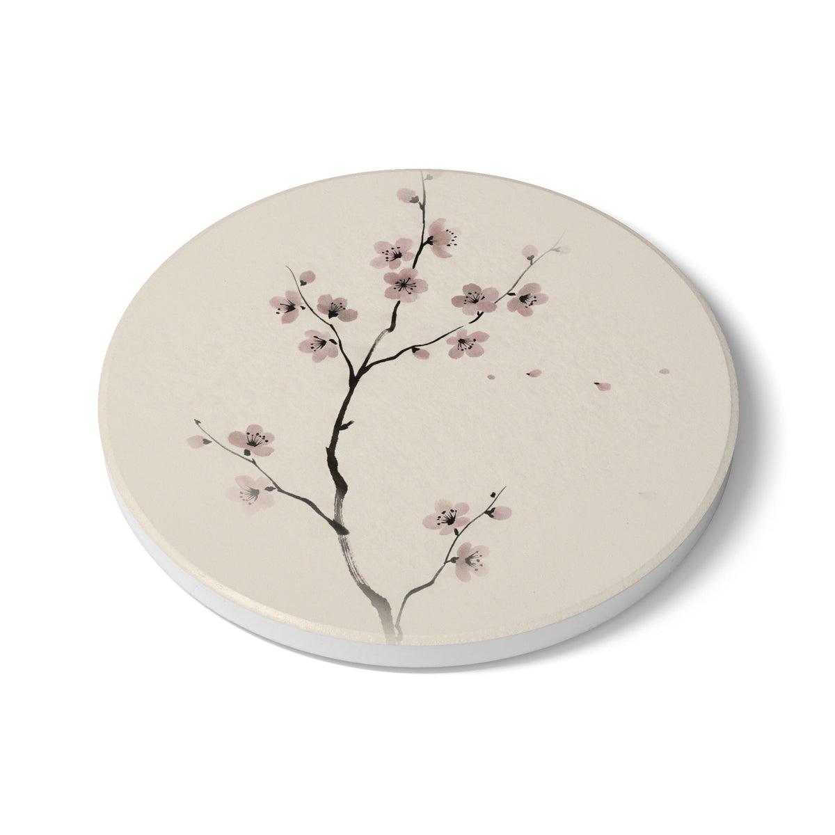 Cherry Branch Ceramic Coaster