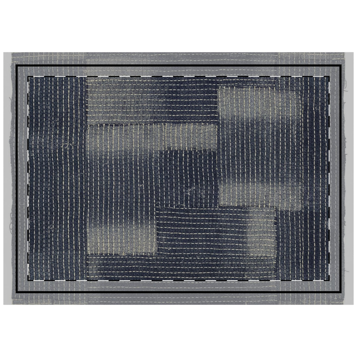 Boro & Sashiko Lumbar & Euro Cushion