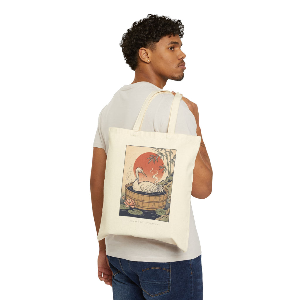 Onsen Crane — Canvas Tote