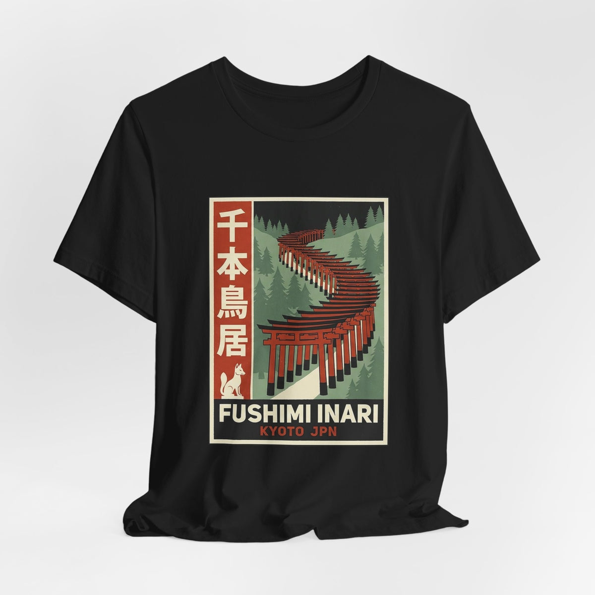Fushimi Inari Tee — Vintage Japanese Travel Poster Graphic T-Shirt | Calm & Oak