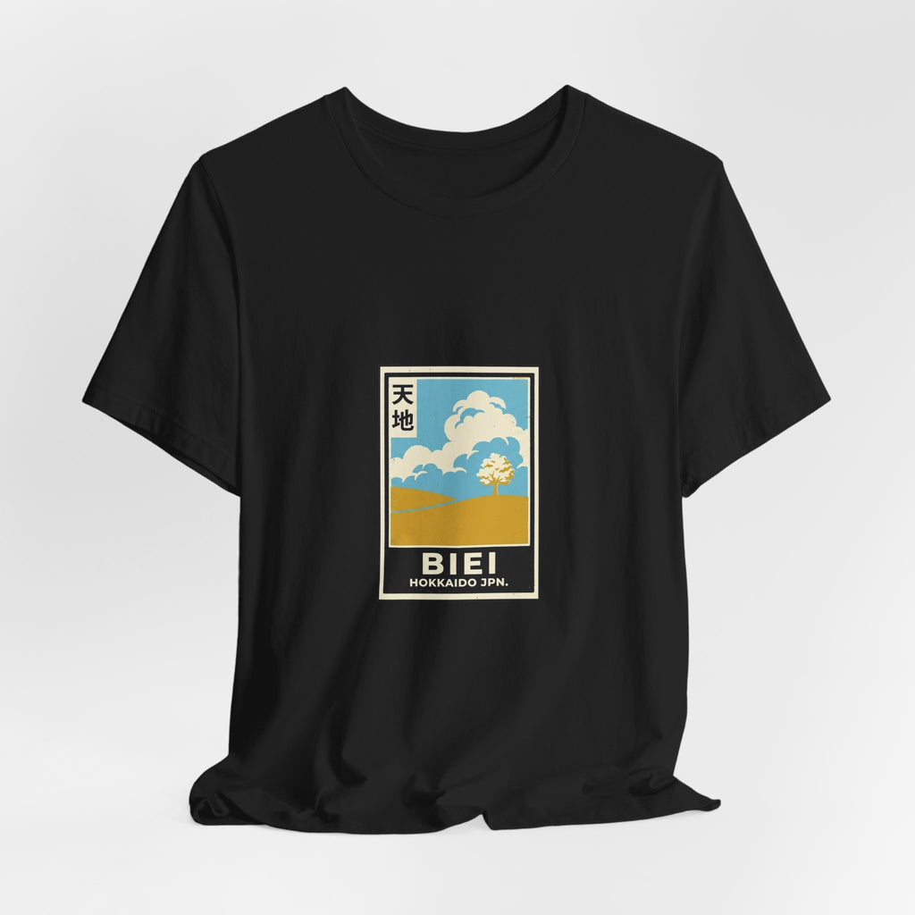 Biei Tee — Vintage Japanese Travel Poster Graphic T-Shirt | Calm & Oak