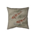 Koi Cushion, Natural Linen