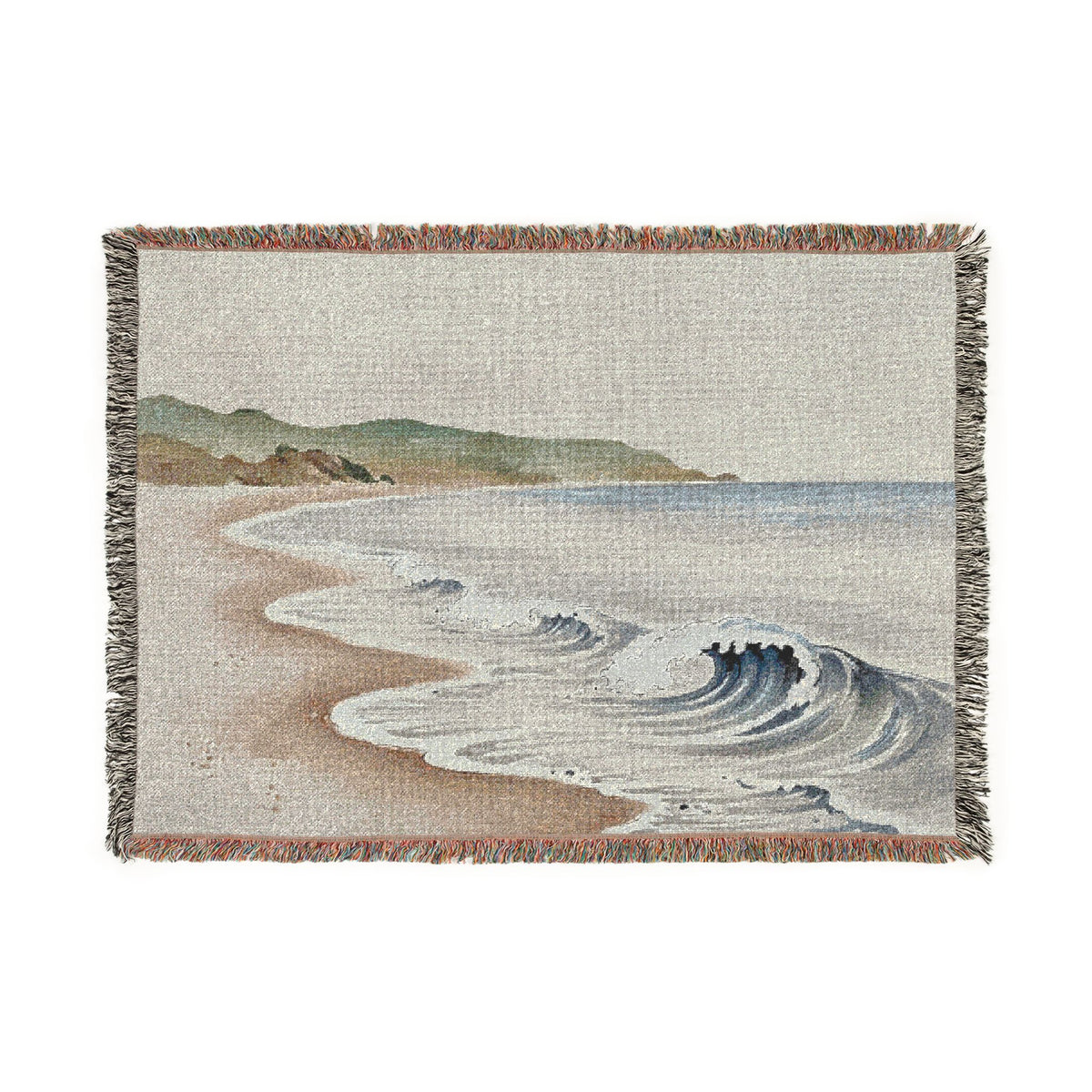 Quiet Shore Woven Throw, Natural Linen
