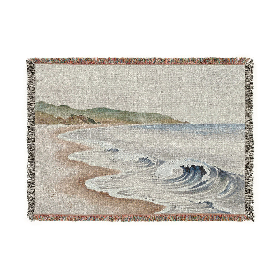 Quiet Shore Woven Throw, Natural Linen